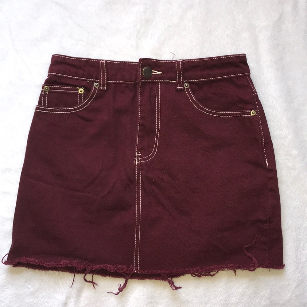 Forever 21 Burgundy Skirt